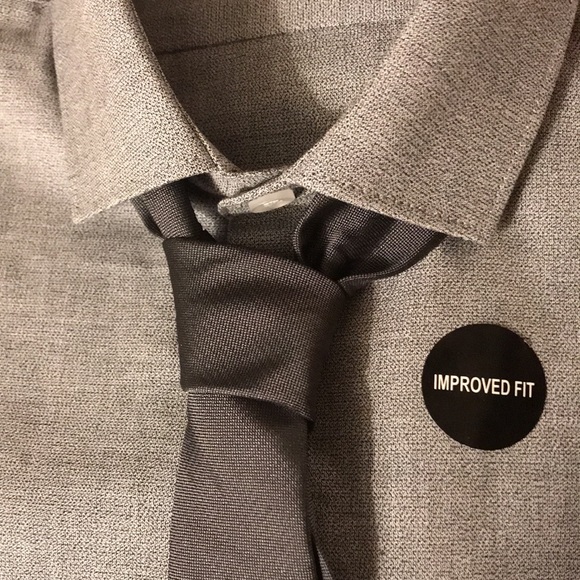NWT, Cedar Wood State, Size: 15.5 (Slim Fit) & Color: Light Gray & Dark Gray Tie - Picture 4 of 8